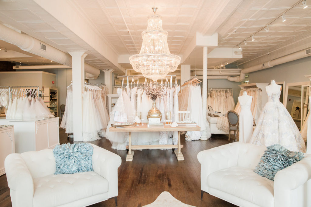 Inside look at La Jeune Mariee Bridal Collection showing all of the dresses they offer. 